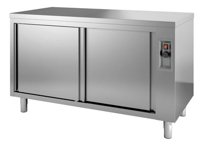Warmhalteschrank ohne Aufkantung / 700 mm tief / 1800 mm breit / 2 Türen / +30 bis +90 °C / 2,4 kW / Combisteel