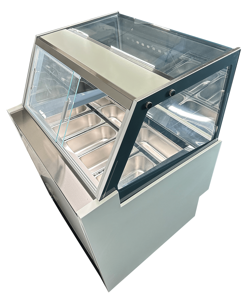 Speiseeisvitrine / Komodo / 6 × 5 L / Weiß / 910 × 880 × 1300 mm / Combisteel