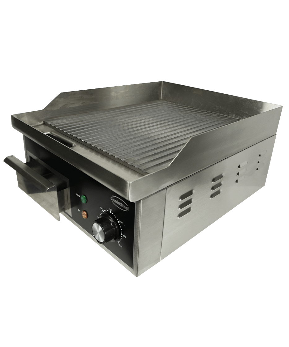 Elektrische Grillplatte / Gerillt / 360 mm / 2 kW / 230 V / Combisteel – elektrische Grillplatte für Gastronomie