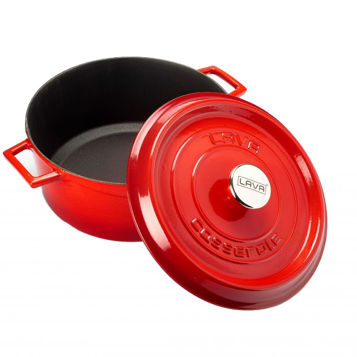 Gusseisen Casserole / Rot / Ø 24 cm / 4,49 L / Combisteel