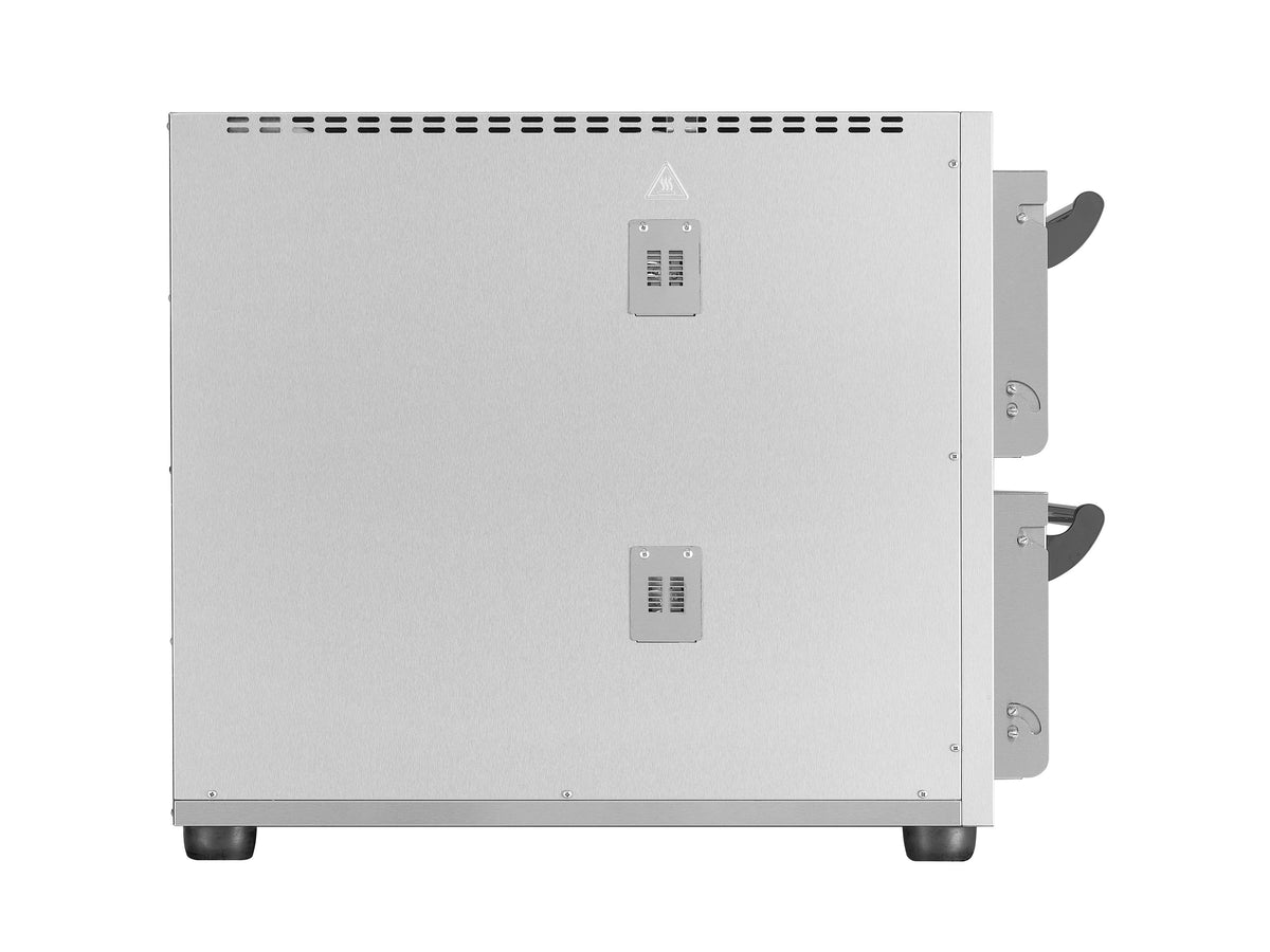 Elektrischer Combisteel Pizzaofen mit 2 Backkammern für 2 × 4 Pizzen Ø 30 cm