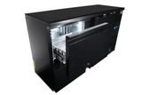 Bartheke 350 L mit 1 Tür und 2 Schubladen / Schwarz / Combisteel