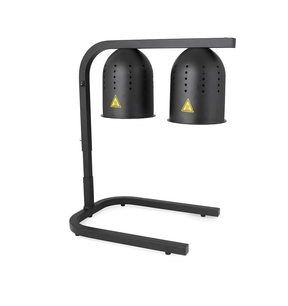 Tisch-Wärmelampe / 2 Lampen / Schwarz / 0,5 (2x 0,25) kW / 230 V / Combisteel