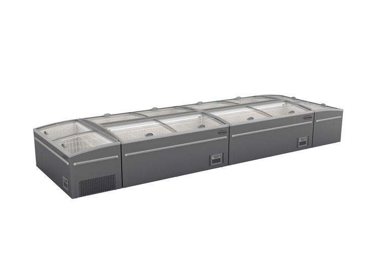 Supermarkt-Tiefkühltruhe 530 L mit Glas-Schiebedeckel / Combisteel