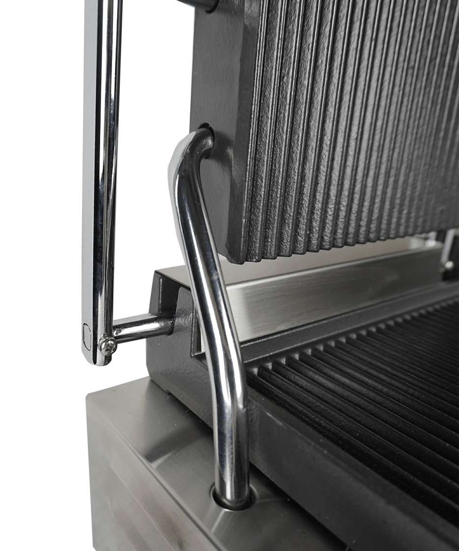 Elektrischer Doppel-Kontaktgrill gerillt 3,6 kW / Combisteel – professioneller Kontaktgrill für Gastronomie