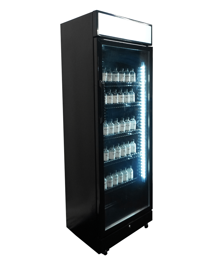 Kühlschrank 1 Glastür Schwarz 400 Liter