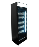 Kühlschrank 1 Glastür Schwarz 400 Liter