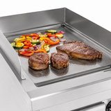 Elektrische Grillplatte ENTRY 700 / Chrom glatt / 400 mm / 2,7 kW / 230 V / Freistehend / Combisteel – elektrische Grillplatte für Gastronomie