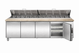 Saladette / mit Granit-Arbeitsplatte / 4 Türen / 12x 1/3 GN / 943 L / Combisteel