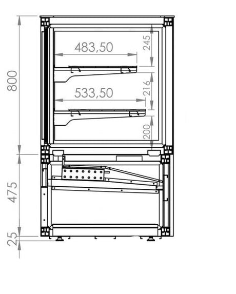 Kuchenvitrine / 600 L / 2 bis +10 °C / Combisteel – Detailansicht 3
