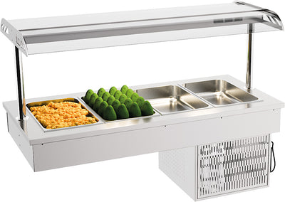 Einbaukühlwanne / 4x 1/1 / statische Kühlung / +2 bis +8 °C / Combisteel