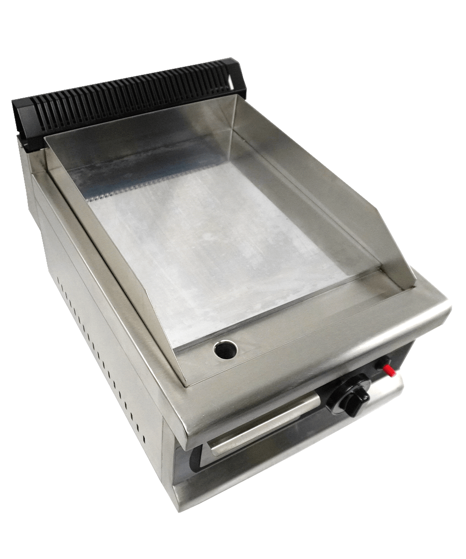 Gas-Grillplatte / Chrom glatt / 400 mm / 3 kW / Combisteel – professionelle Gas-Grillplatte für Gastronomie