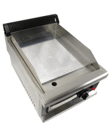 Gas-Grillplatte / Chrom glatt / 400 mm / 3 kW / Combisteel – professionelle Gas-Grillplatte für Gastronomie