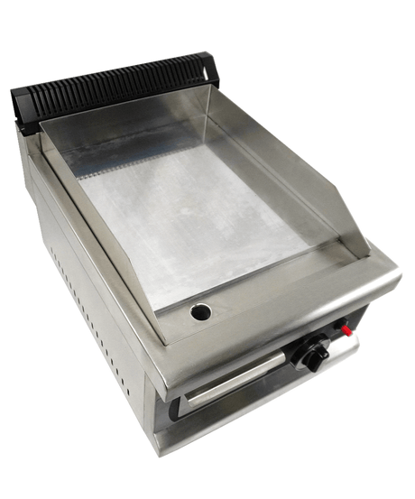 Gas-Grillplatte / Chrom glatt / 400 mm / 3 kW / Combisteel – professionelle Gas-Grillplatte für Gastronomie