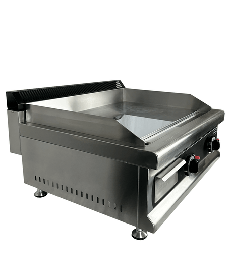 Gas-Grillplatte / Chrom glatt / 800 mm / 6 kW / Combisteel – professionelle Gas-Grillplatte für Gastronomie