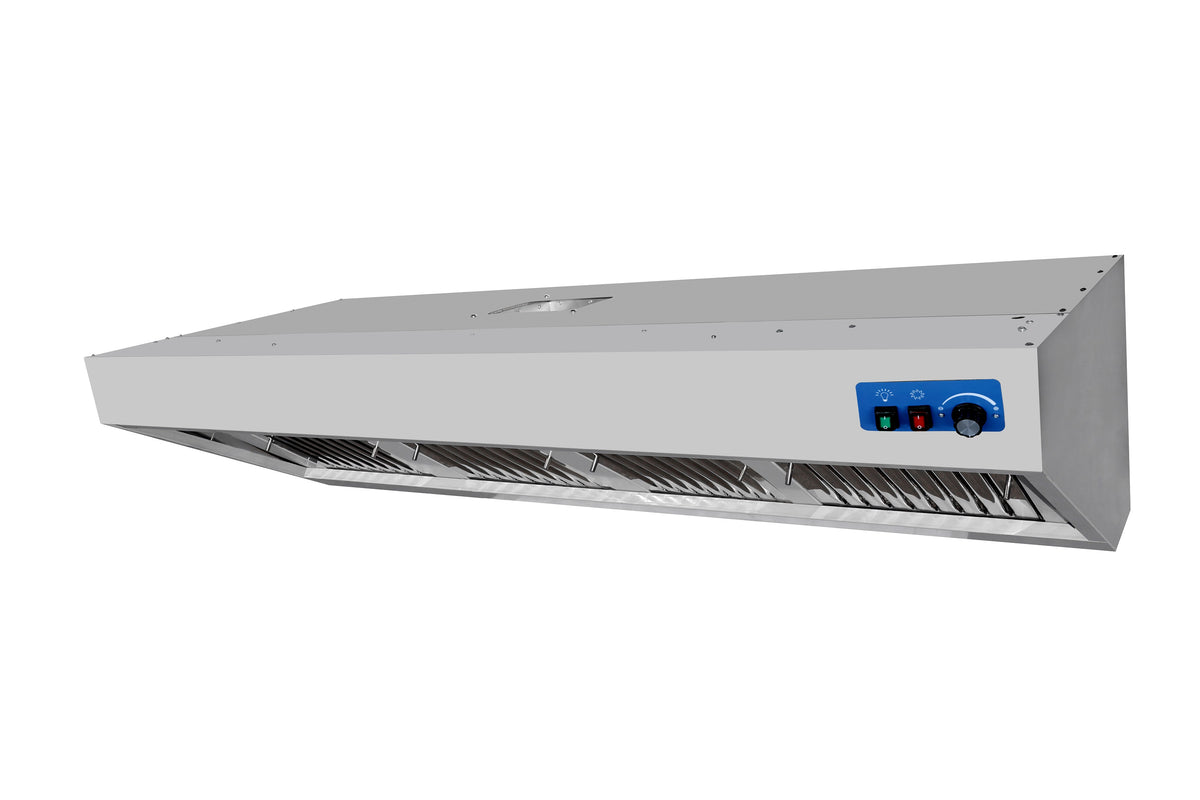 Wandhaube / mit Motor / 2400 × 900 × 450 mm / Combisteel