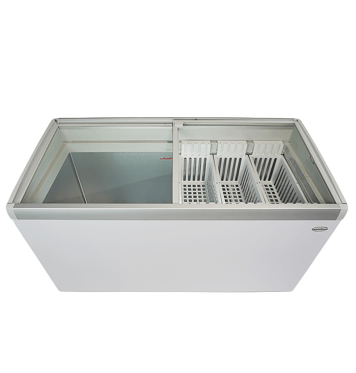 Eistruhe 456 L mit Glasschiebedeckel / Lotte / Combisteel