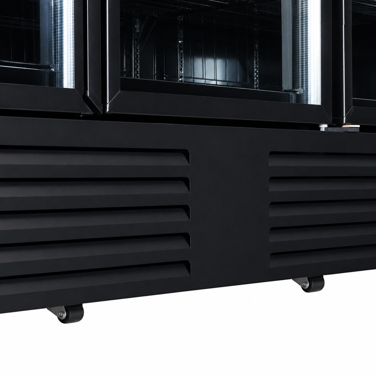 Tiefkühlschrank / 4 Glastüren / Schwarz / 2120 L / 2550 × 710 × 2003 mm / Combisteel