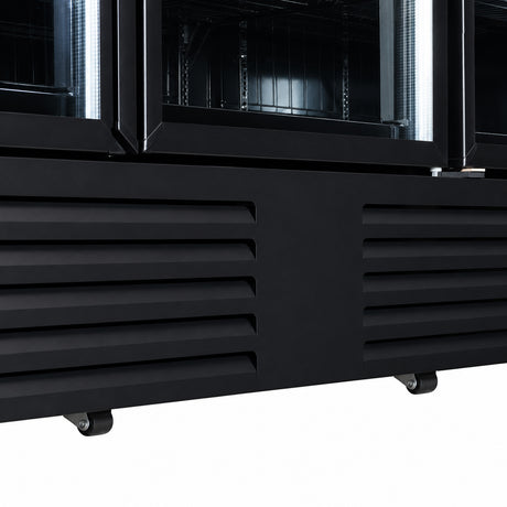 Tiefkühlschrank / 4 Glastüren / Schwarz / 2120 L / 2550 × 710 × 2003 mm / Combisteel