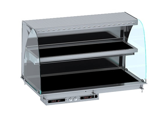 Einbauwärmevitrine / Wandmodell / keramisch / rund / 4/1 GN / 1440 × 720 × 924 mm / Combisteel