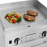 Elektrische Grillplatte ENTRY 700 / Chrom glatt / 800 mm / 8,1 kW / 400 V / Freistehend / Combisteel – elektrische Grillplatte für Gastronomie