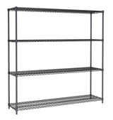 Kühlzellenregal / 4 Ebenen / Schwarz / 1800 × 450 × 1800 mm / Combisteel