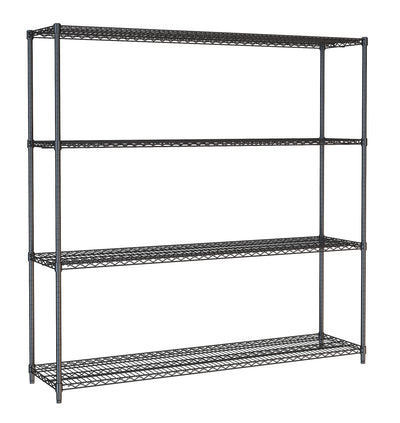 Kühlzellenregal / 4 Ebenen / Schwarz / 1800 × 450 × 1800 mm / Combisteel