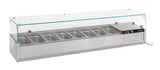 Kühlaufsatzvitrine für 8 x GN 1/3 Behälter
