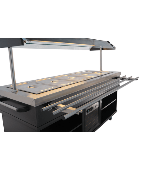 Gekühltes Buffet / 5 × 1/1 GN / Mahagoni / 1900 × 700 × 1400 mm / Combisteel