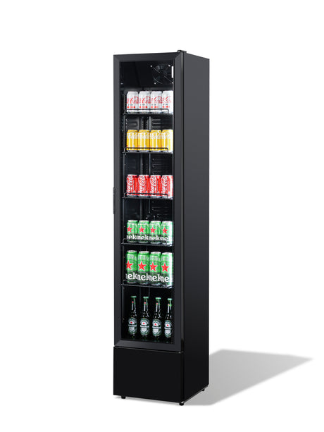 Combisteel / Slim Kühlschrank 1 Glastür / 150L / Schwarz