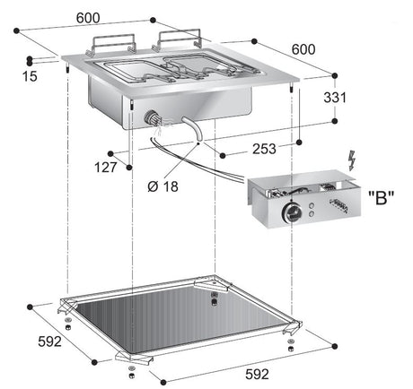 Elektrischer Nudelkocher / 28 L / 9 kW / 400 V / undefined / Combisteel – professioneller Nudelkocher für Gastronomie