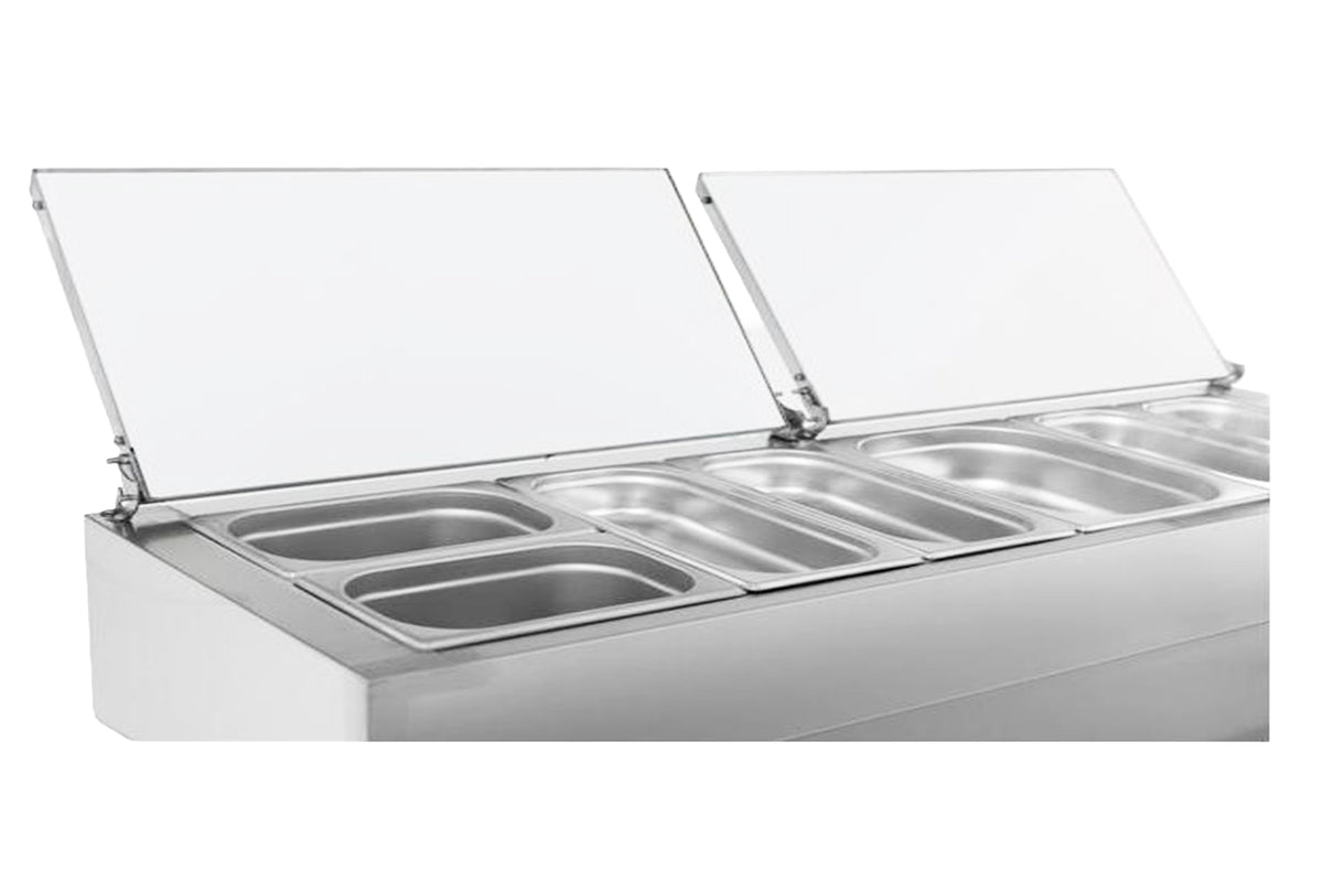 Saladette / mit Granit-Arbeitsplatte / 4 Türen / 12x 1/3 GN / 943 L / Combisteel