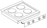 Elektro-Einbau-Kochfeld / 4 Kochzonen / 2x 2,6 / 2x 1,5 kW / 600 mm / Combisteel – professionelles Einbau-Kochfeld für Gastronomie