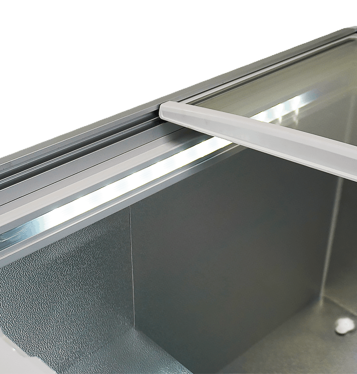 Eistruhe 516 L mit Glasschiebedeckel / Lotte / Combisteel