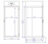 Roll-In Gastrotiefkühlschrank Edelstahl 700 L