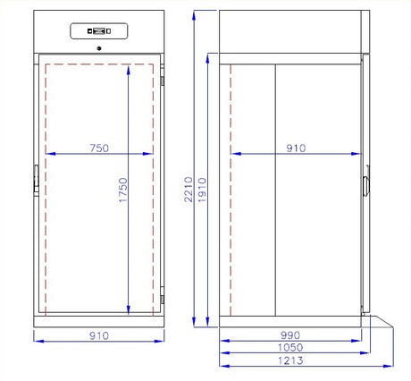 Roll-In Gastrotiefkühlschrank Edelstahl 700 L