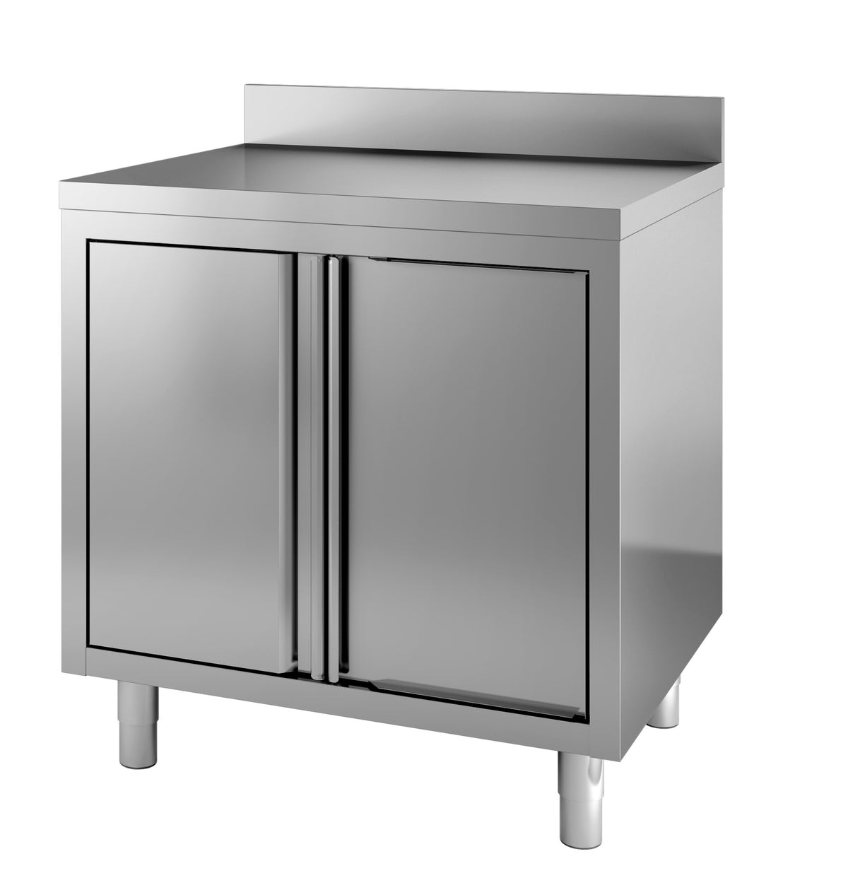 Arbeitstisch mit Türen / mit Aufkantung / 800 × 700 mm / Combisteel