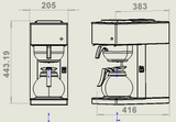 Filterkaffeemaschine / 1 Glaskanne / 1,8 L / Combisteel