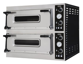 Elektrischer Combisteel Pizzaofen mit 2 Backkammern für 2 × 4 Pizzen Ø 40 cm