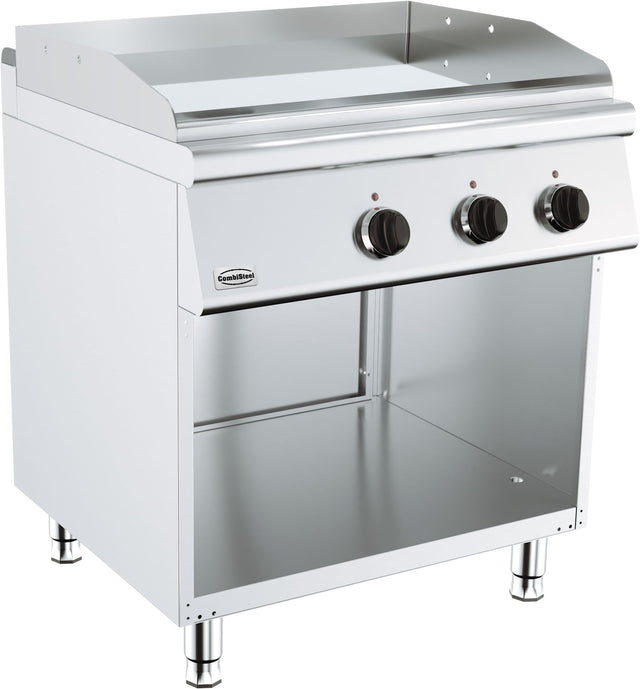 Elektrische Grillplatte BASE 700 / Glatt / 800 mm / 7,2 kW / 400 V / Freistehend / Combisteel – elektrische Grillplatte für Gastronomie
