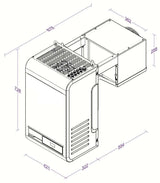 Kühlaggregat / Huckepack / 6,6–12,6 m³ / 230 V / mit Online-Anbindung / Combisteel