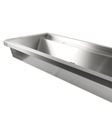 Edelstahl-Handwaschbecken / 1200 mm breit / 2 Armaturplätze / Combisteel