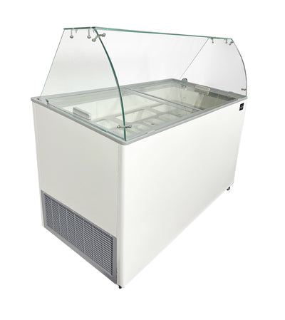 Speiseeisvitrine 10 x 5 L / Weiß / Combisteel