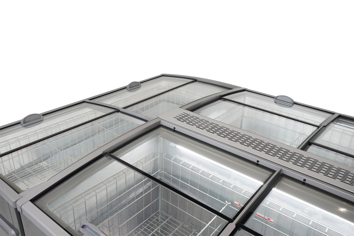 Supermarkt-Tiefkühltruhe 530 L mit Glas-Schiebedeckel / Combisteel