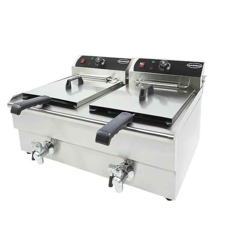 Elektrische Tischfritteuse 2 × 10 L / Combisteel