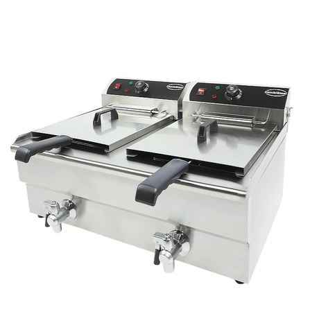 Elektrische Tischfritteuse 2 × 10 L / Combisteel