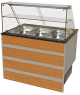 Gekühltes Buffet / 3 × 1/1 GN / Braun / 1070 × 800 × 850 mm / Combisteel