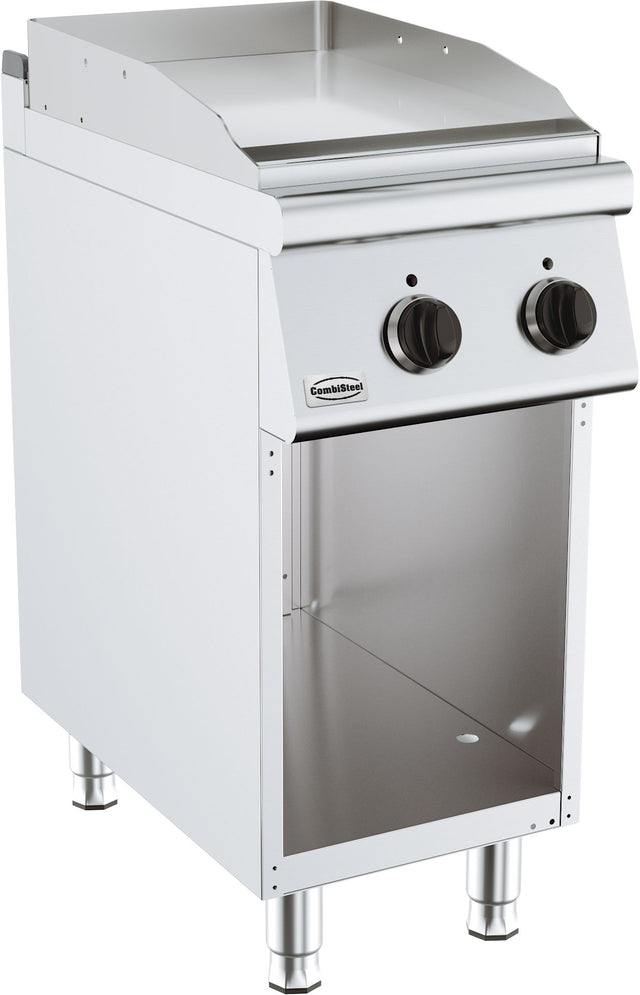 Elektrische Grillplatte BASE 700 / Chrom glatt / 400 mm / 3,6 kW / 400 V / Freistehend / Combisteel – elektrische Grillplatte für Gastronomie