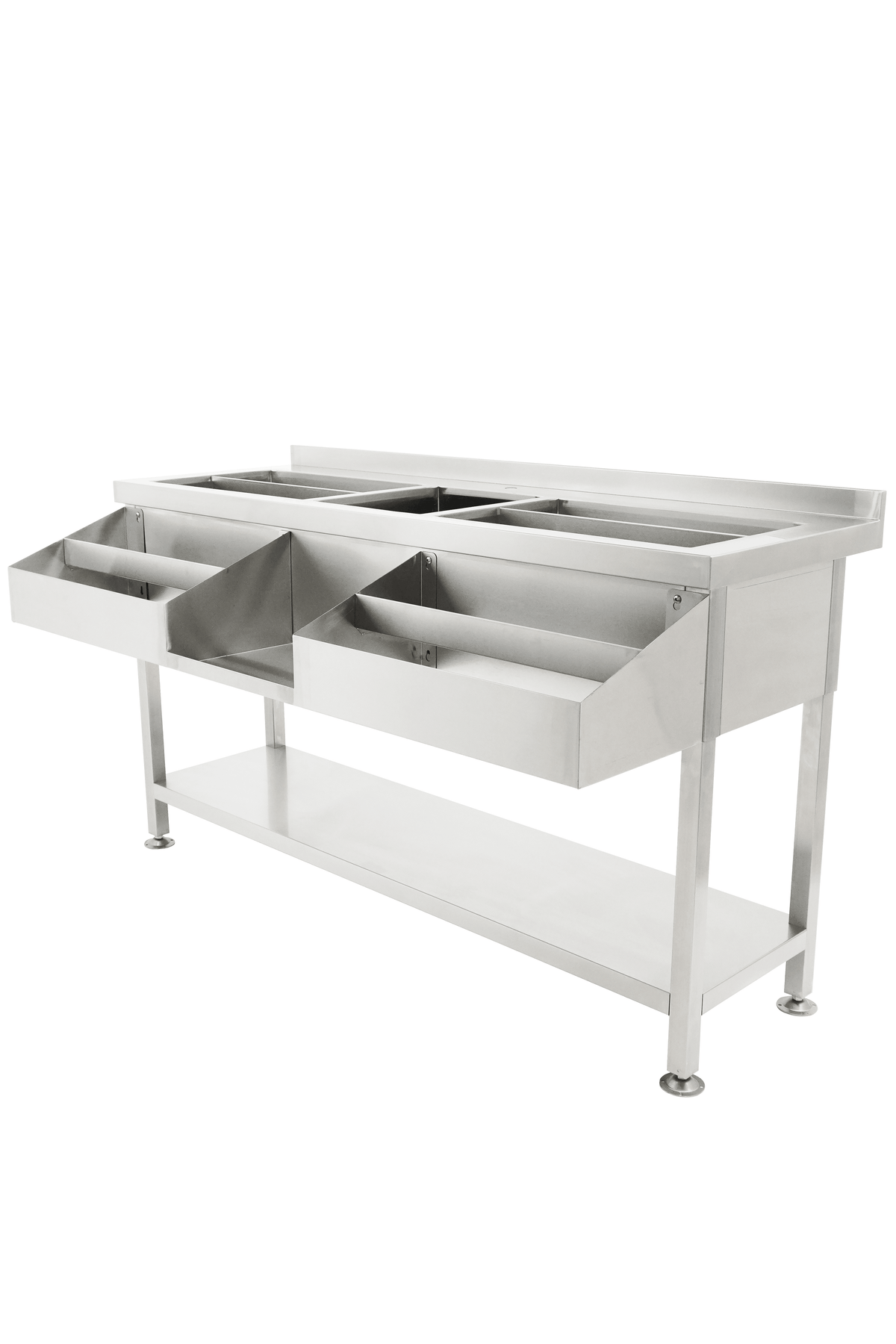 Cocktail-Bar-Station / 1600 mm / mit Spülbecken / Combisteel