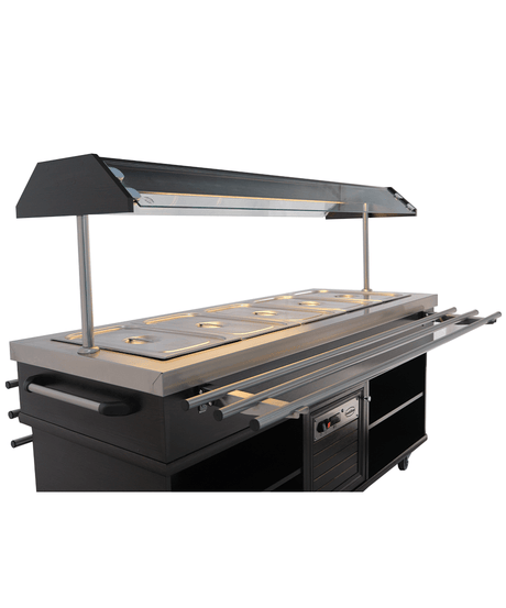 Gekühltes Buffet / 5 × 1/1 GN / Mahagoni / 1900 × 700 × 1400 mm / Combisteel